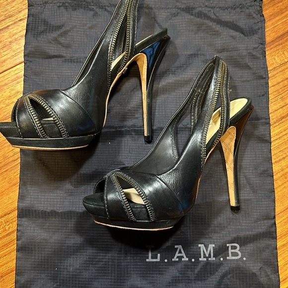 L.A.M.B hi heel sling back shoes - Picture 3 of 10
